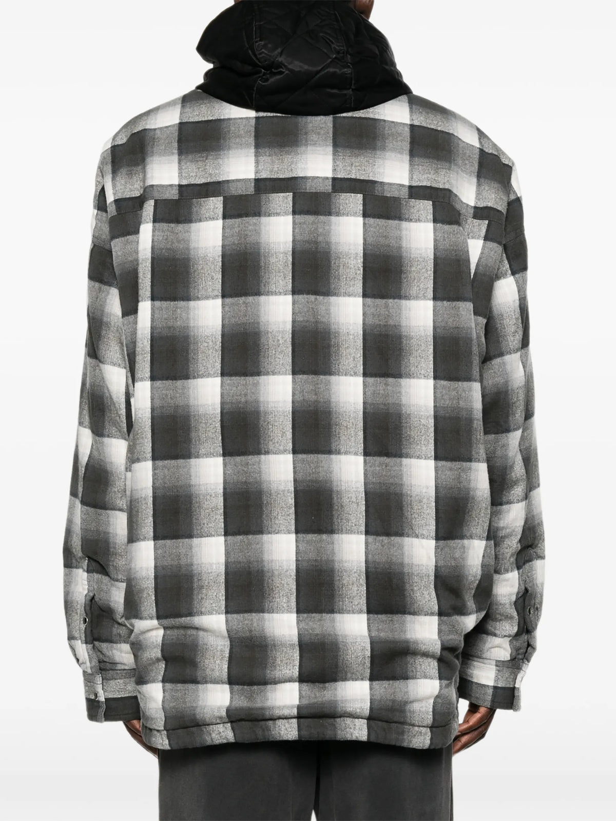 Maison MIHARA YASUHIRO check-pattern hooded jacket coloris Black - vue 4
