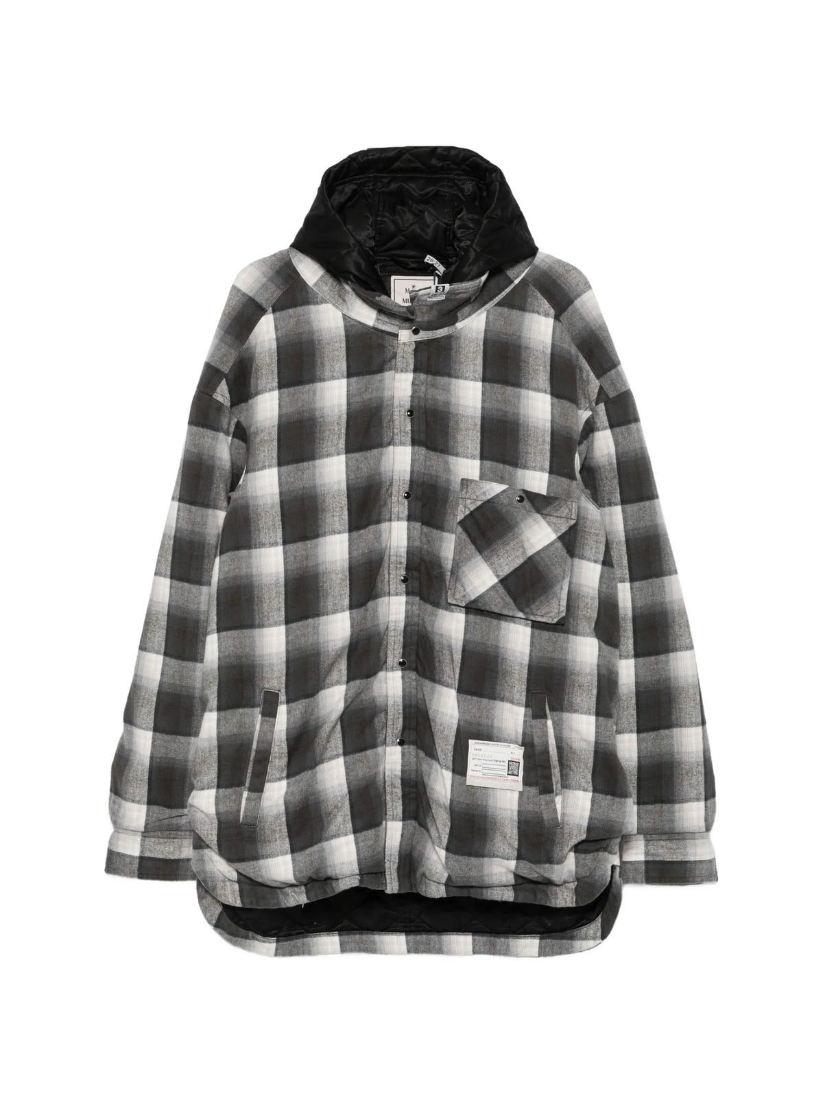 Maison MIHARA YASUHIRO check-pattern hooded jacket coloris Black