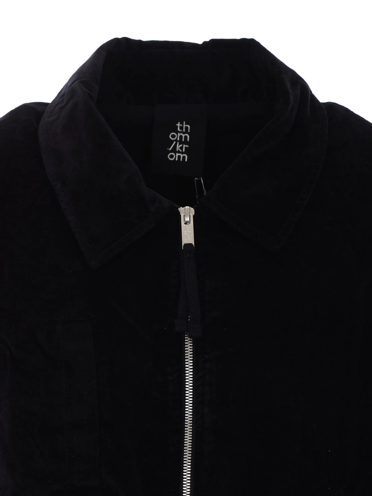 Thom Krom velvet zip-up jacket coloris Black - vue 4