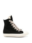 Rick Owens DRKSHDW Tower Jumbolace sneaks in 13oz overdyed denim coloris Black