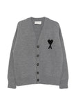 AMI Paris Ami de Coeur V-neck cardigan coloris Grey
