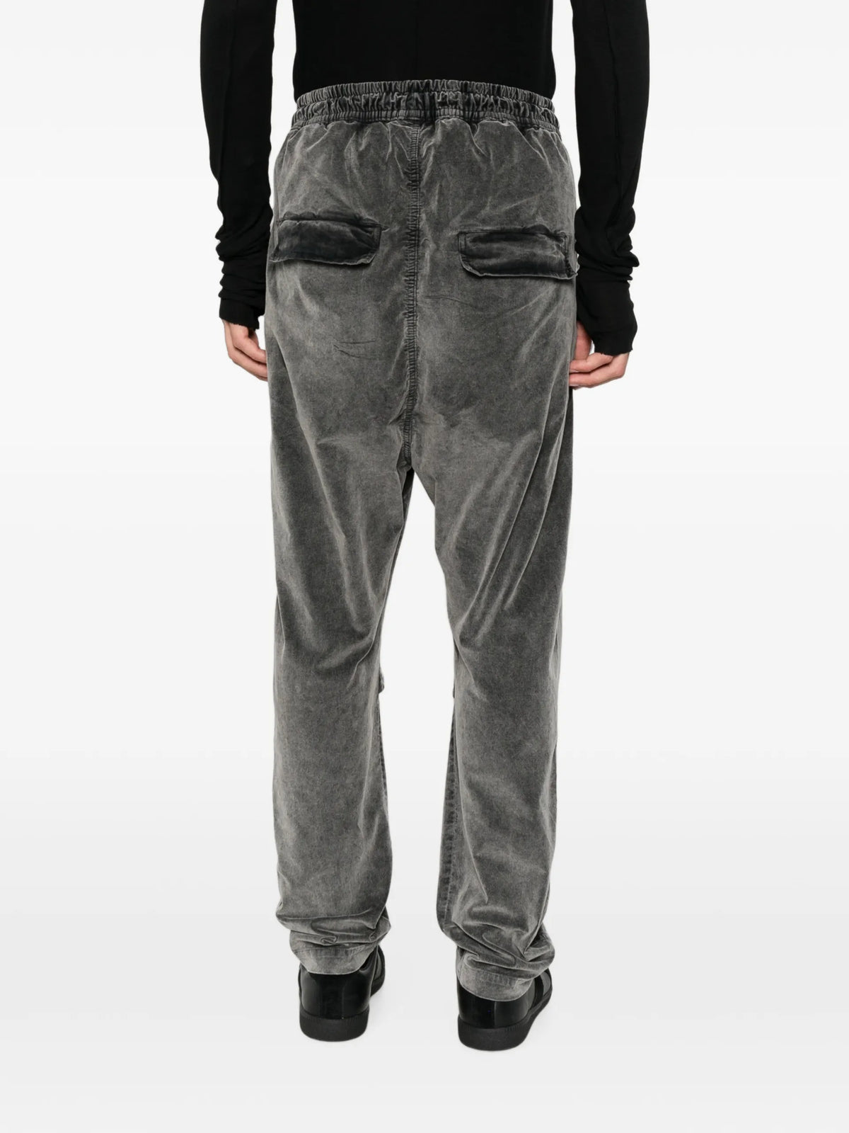 Thom Krom faded-effect drawstring trousers coloris Grey - vue 4