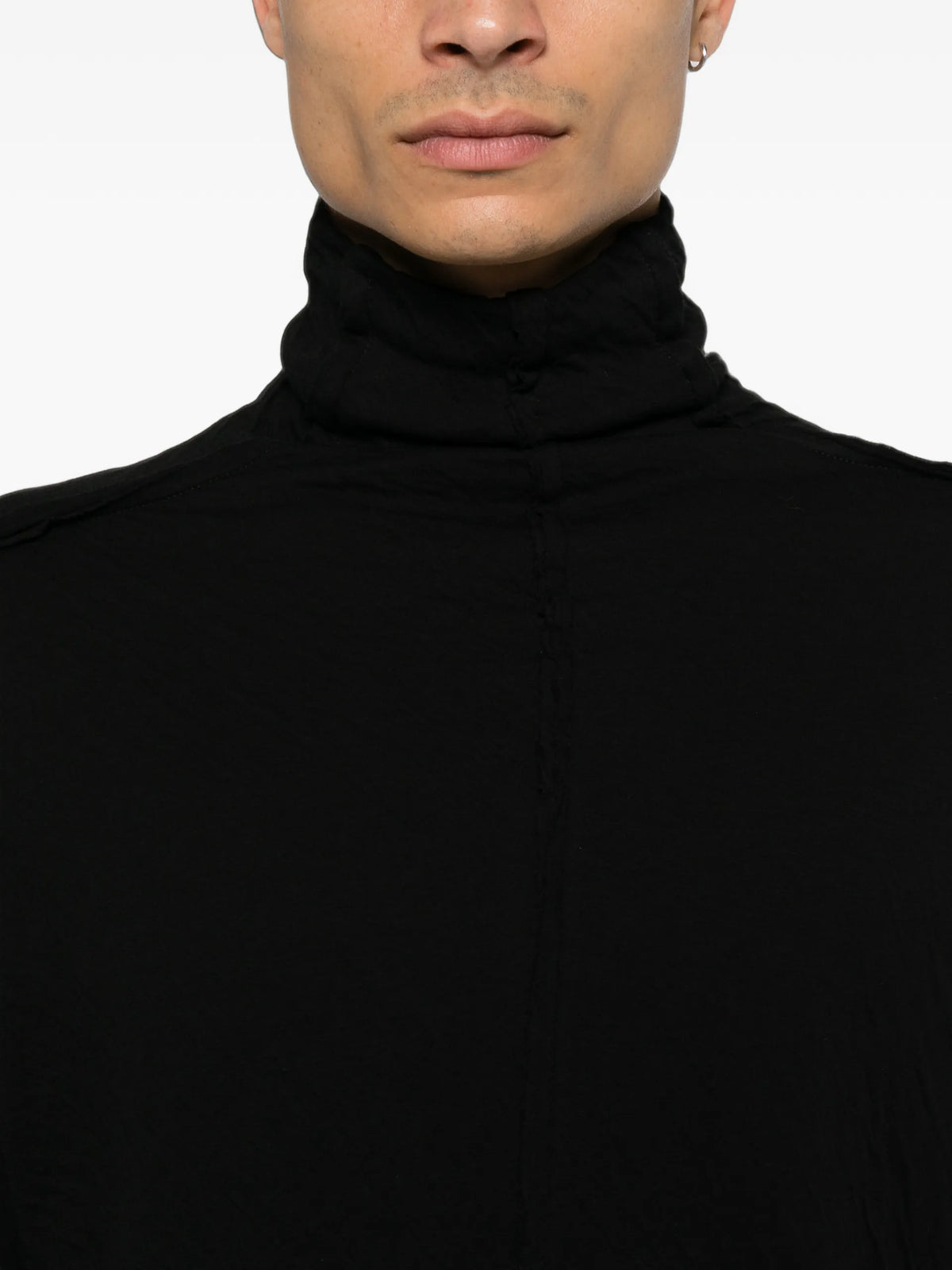 Thom Krom high-neck raw-edge jumper coloris Black - vue 5