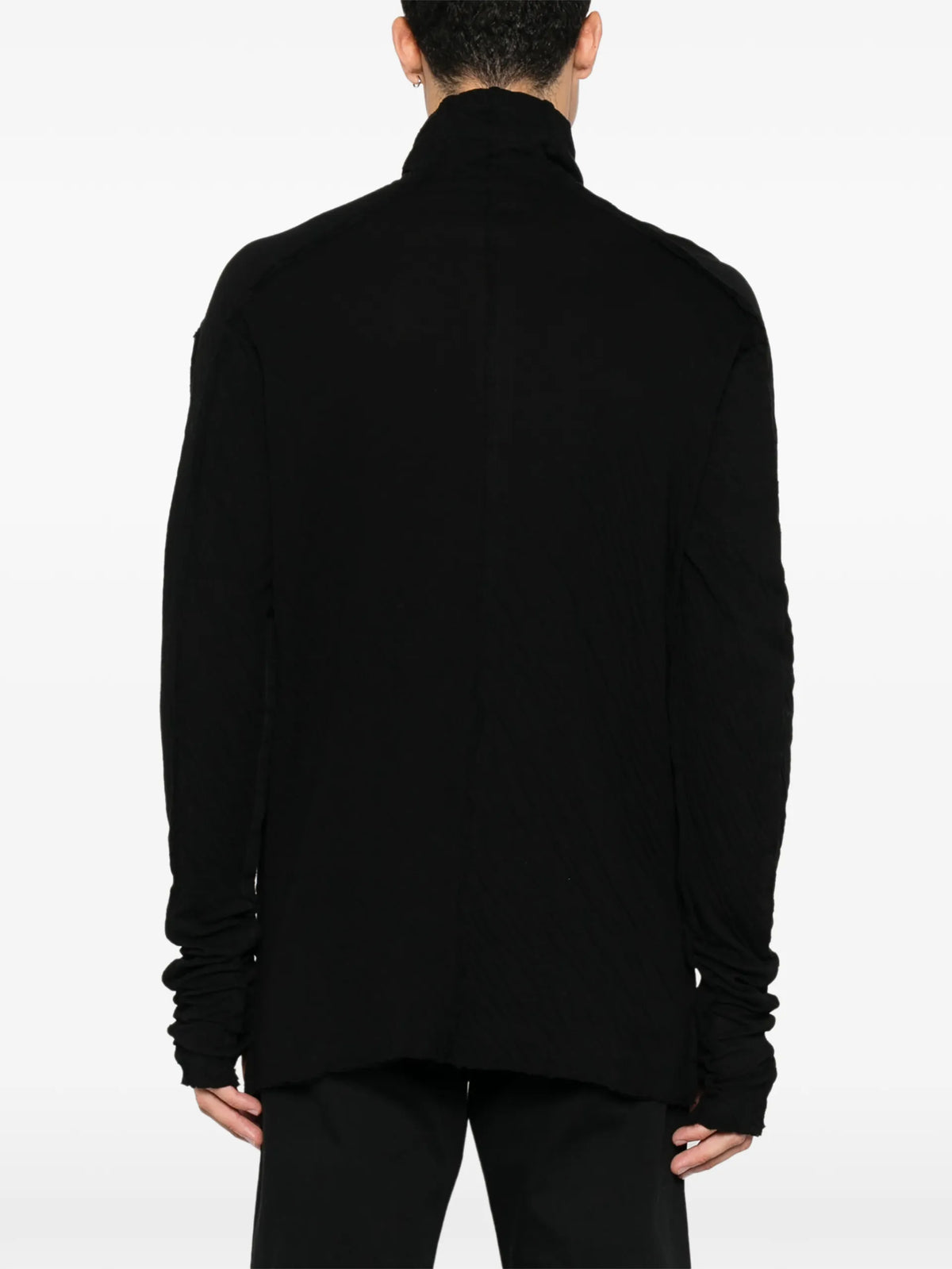 Thom Krom high-neck raw-edge jumper coloris Black - vue 4