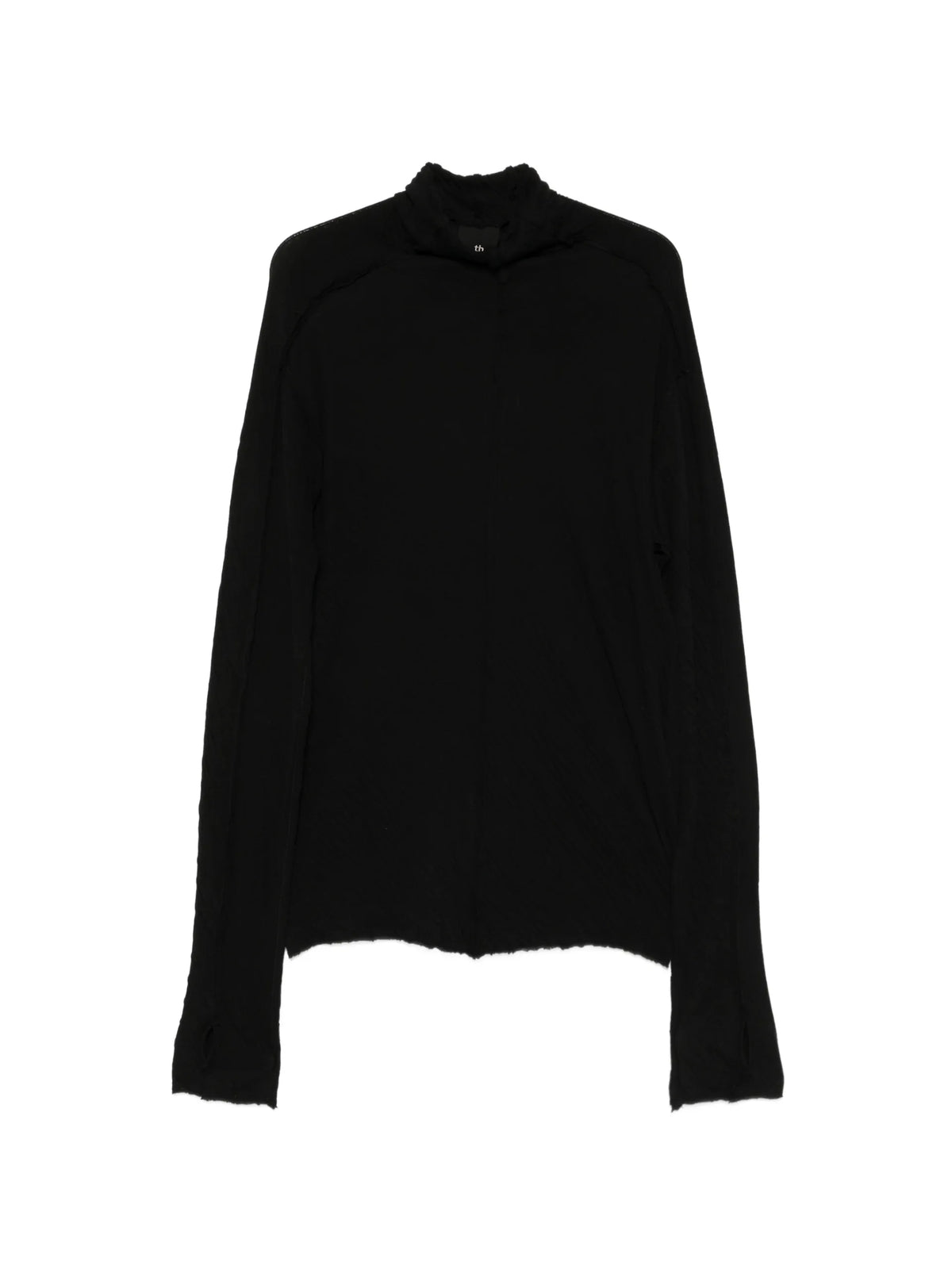 Thom Krom high-neck raw-edge jumper coloris Black