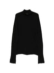 Thom Krom high-neck raw-edge jumper coloris Black