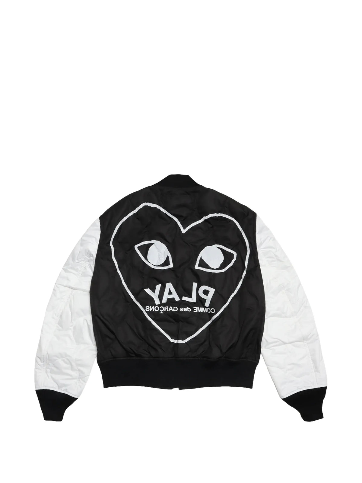 Comme Des Garçons Play Heart Logo Quilted Bomber Jacket