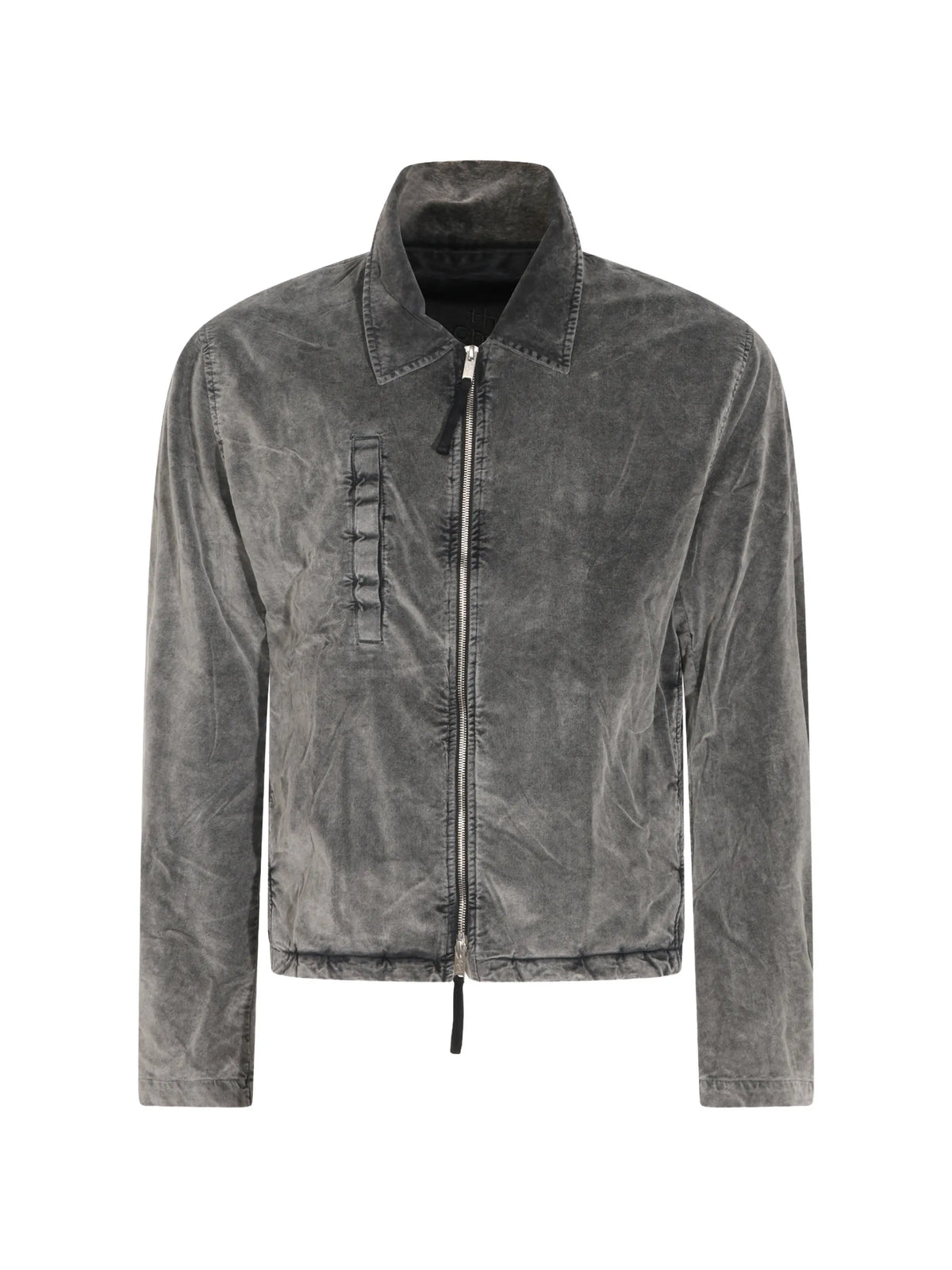 Thom Krom faded-effect zip-up denim jacket coloris Grey