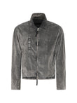 Thom Krom faded-effect zip-up denim jacket coloris Grey