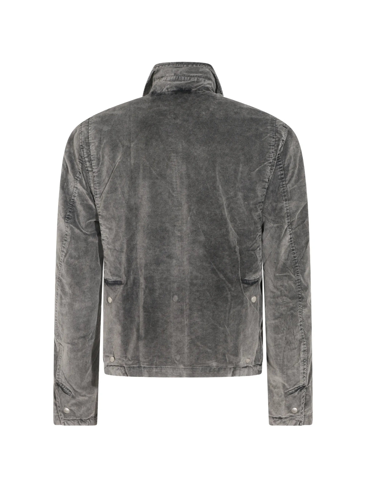 Thom Krom faded-effect zip-up denim jacket coloris Grey - vue 2