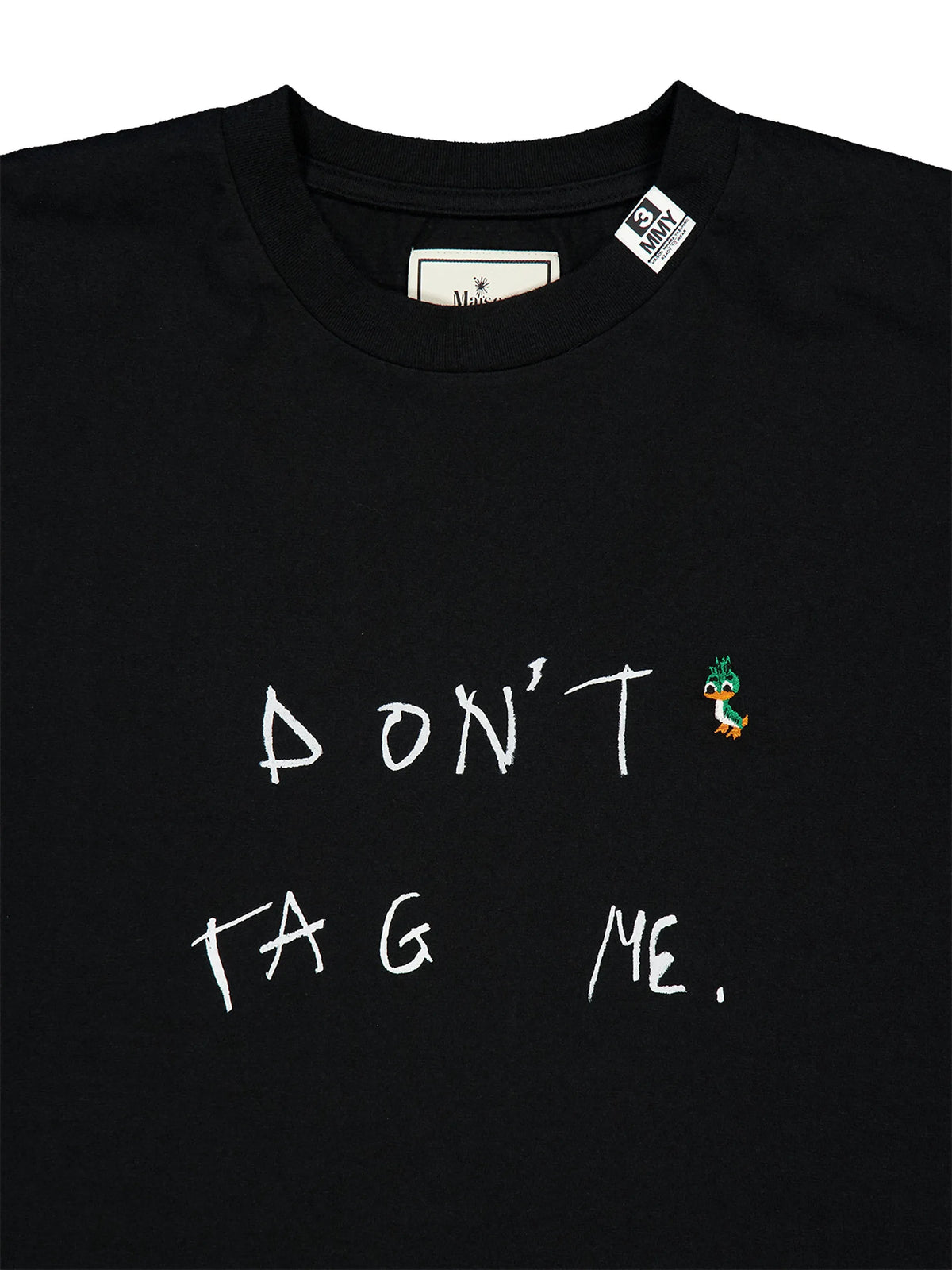 Maison MIHARA YASUHIRO Don't Tag Me. printed cotton T-shirt coloris Black - vue 3