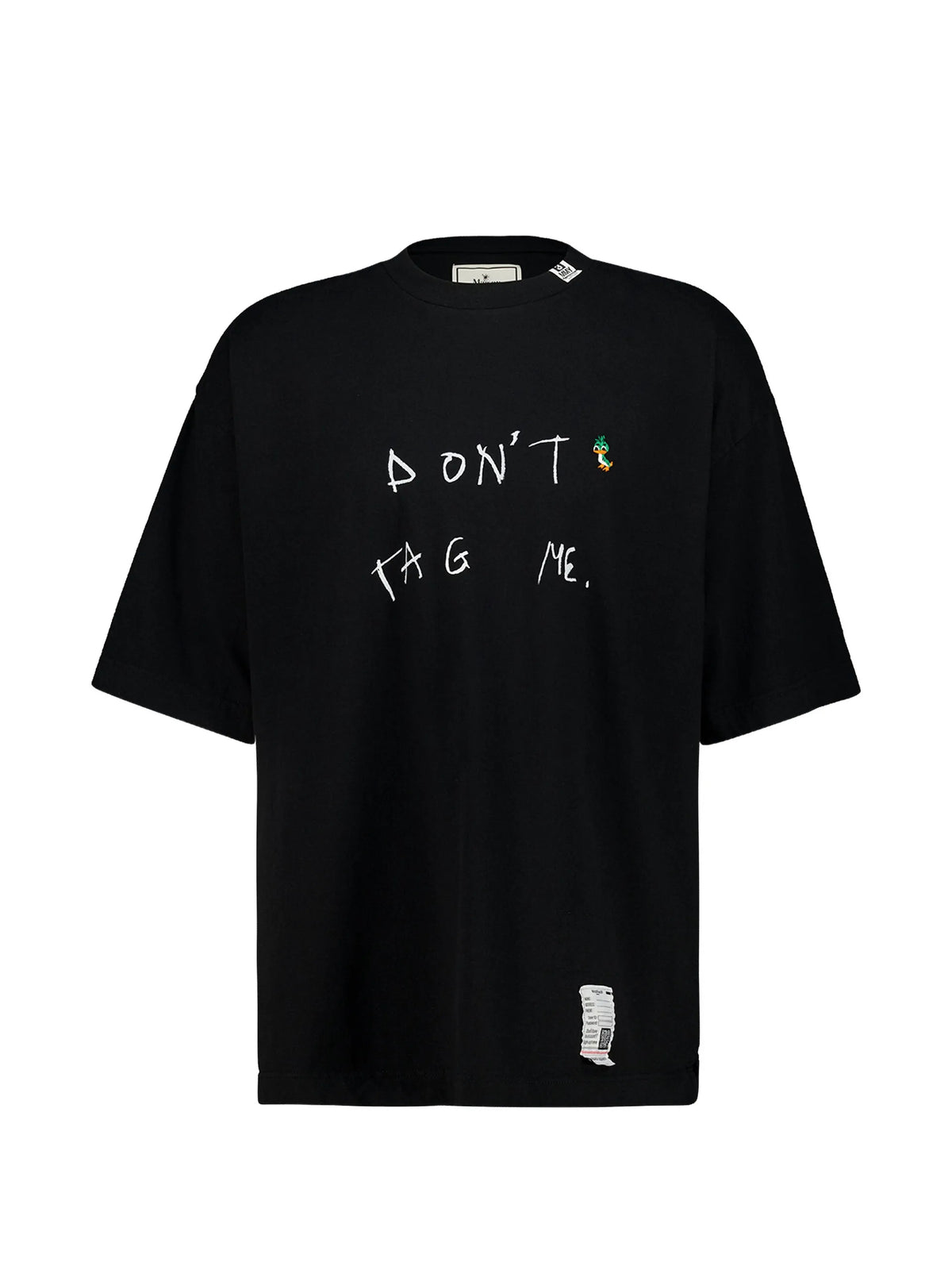 Maison MIHARA YASUHIRO Don't Tag Me. printed cotton T-shirt coloris Black