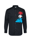 Comme Des Garçons Shirt graphic-print cotton shirt coloris Black