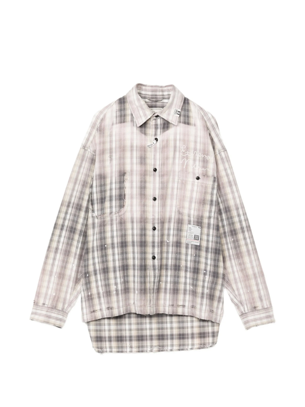 Maison MIHARA YASUHIRO vintage like checked shirt coloris Black