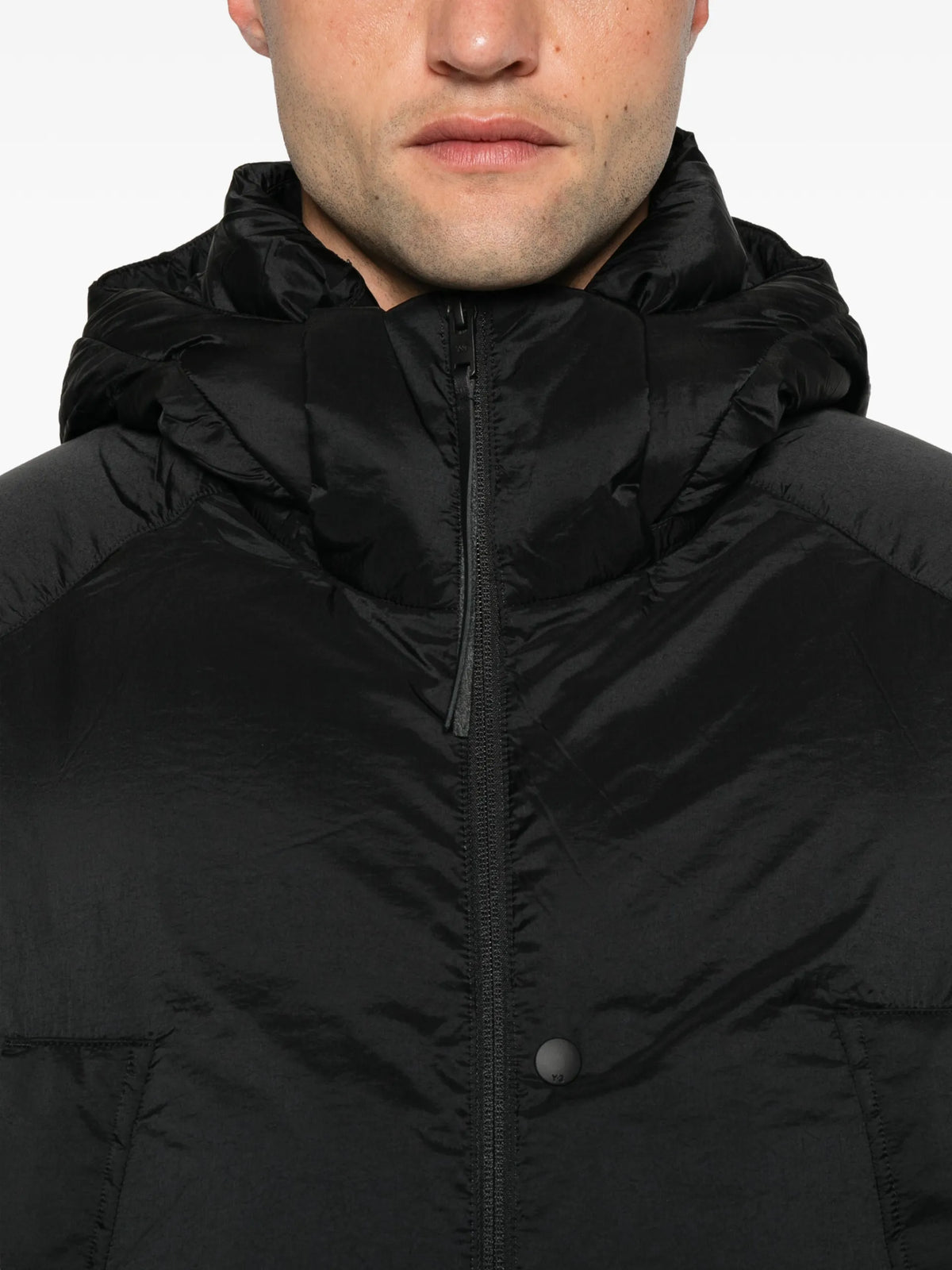 Y-3 hooded padded jacket  coloris Black - vue 5