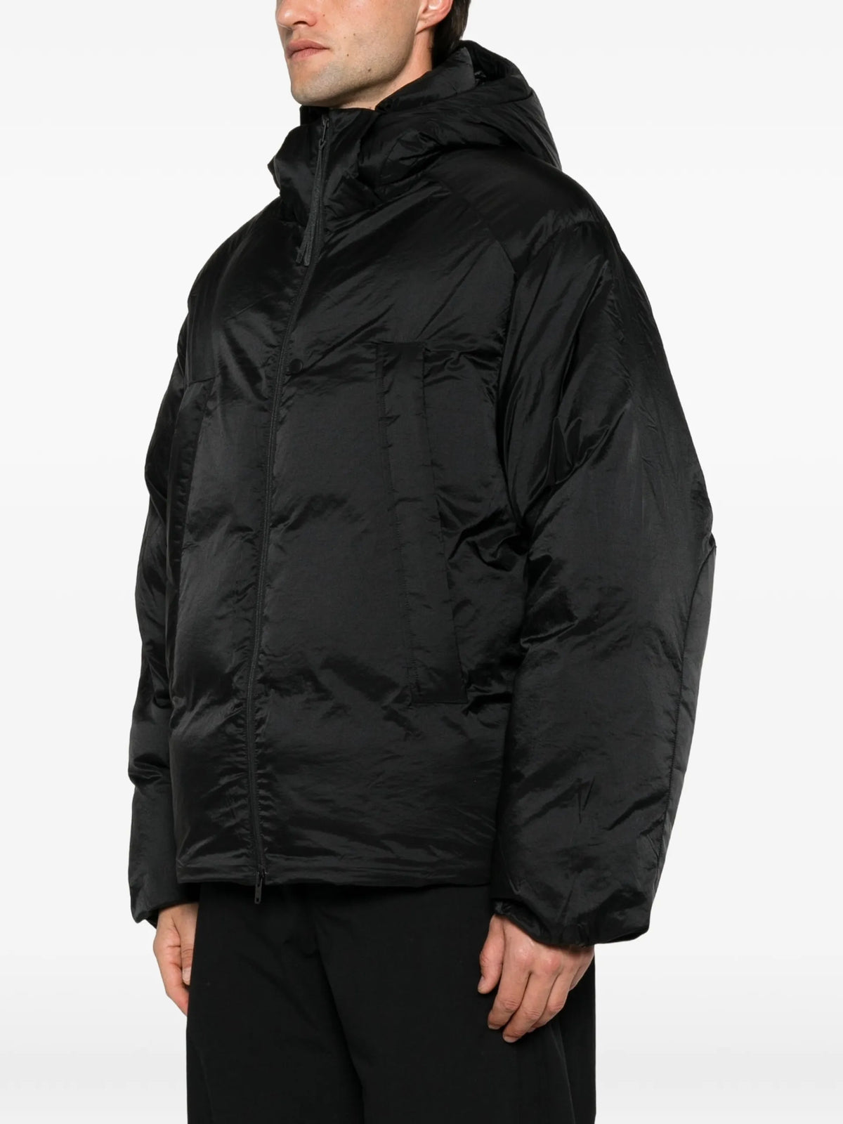 Y-3 hooded padded jacket  coloris Black - vue 3