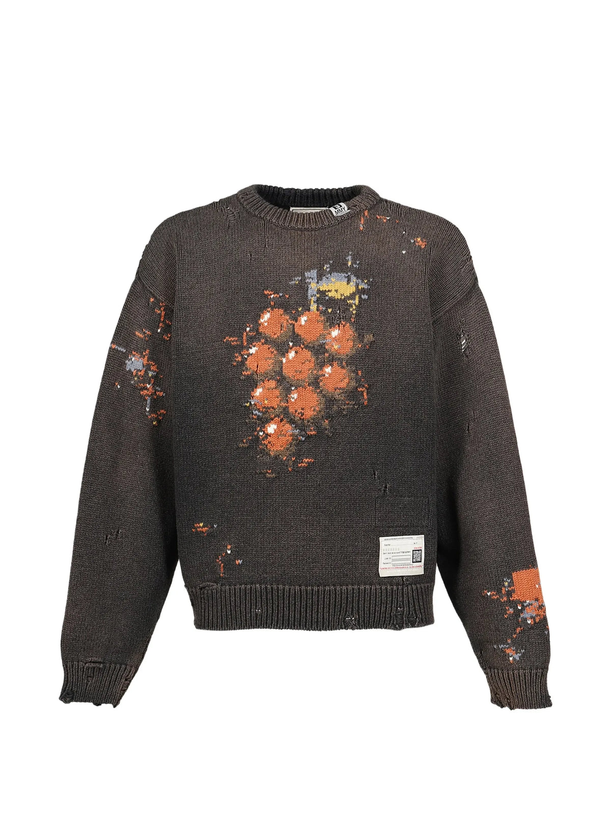Maison MIHARA YASUHIRO grape jacquard knit sweater coloris Grey
