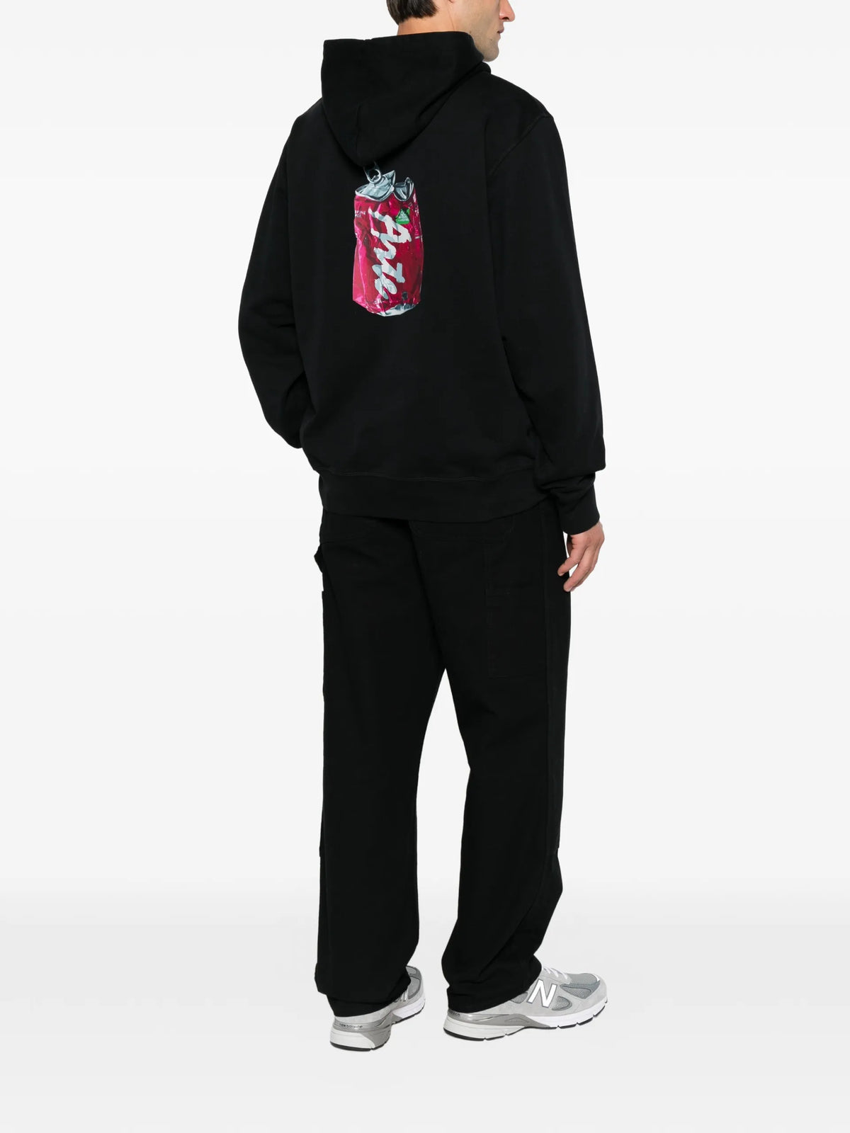 Arte Antwerp graphic-print drawstring hoodie coloris Black - vue 2