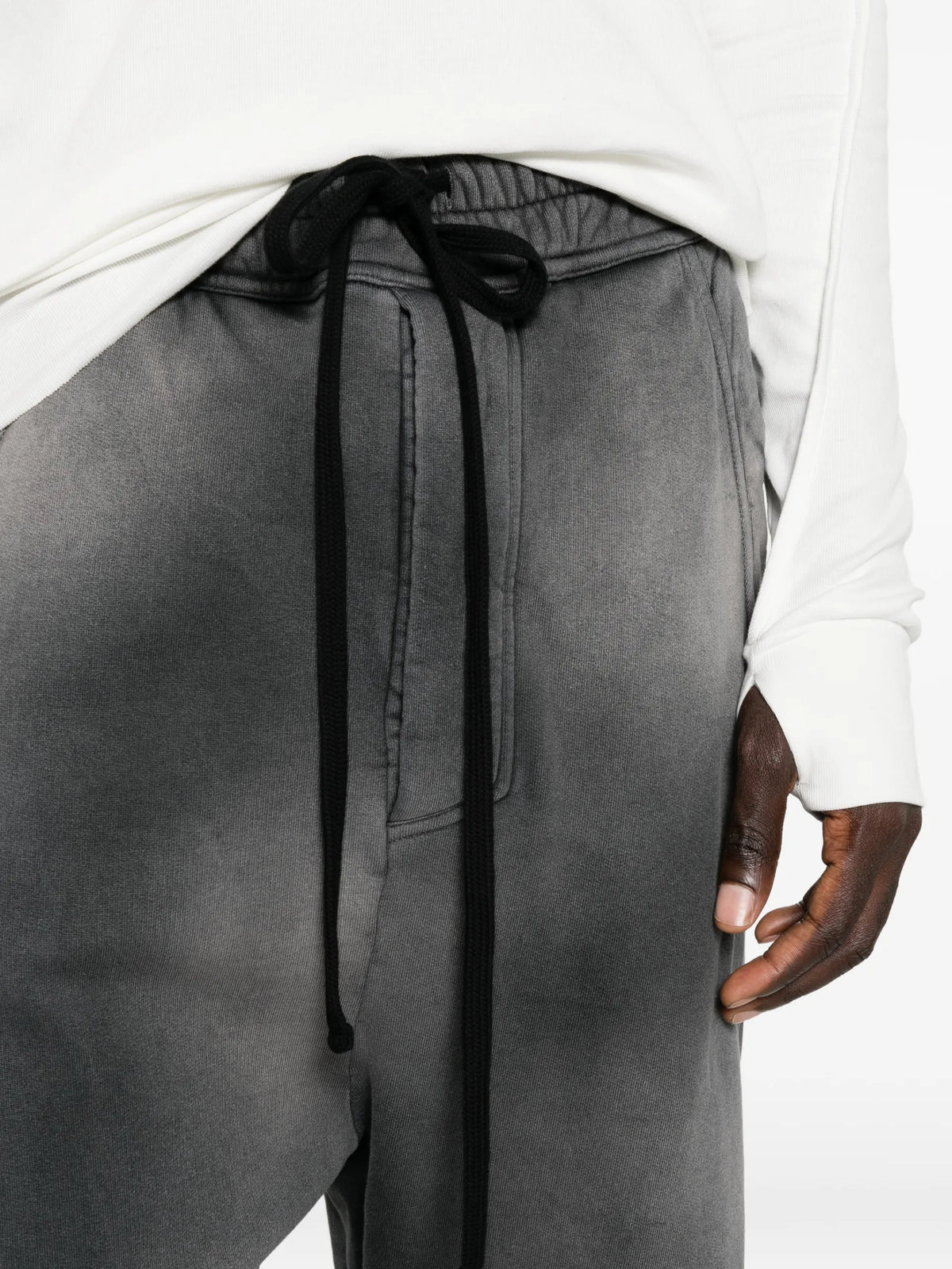 Thom Krom stone-wash drawstring track pants coloris Grey - vue 5