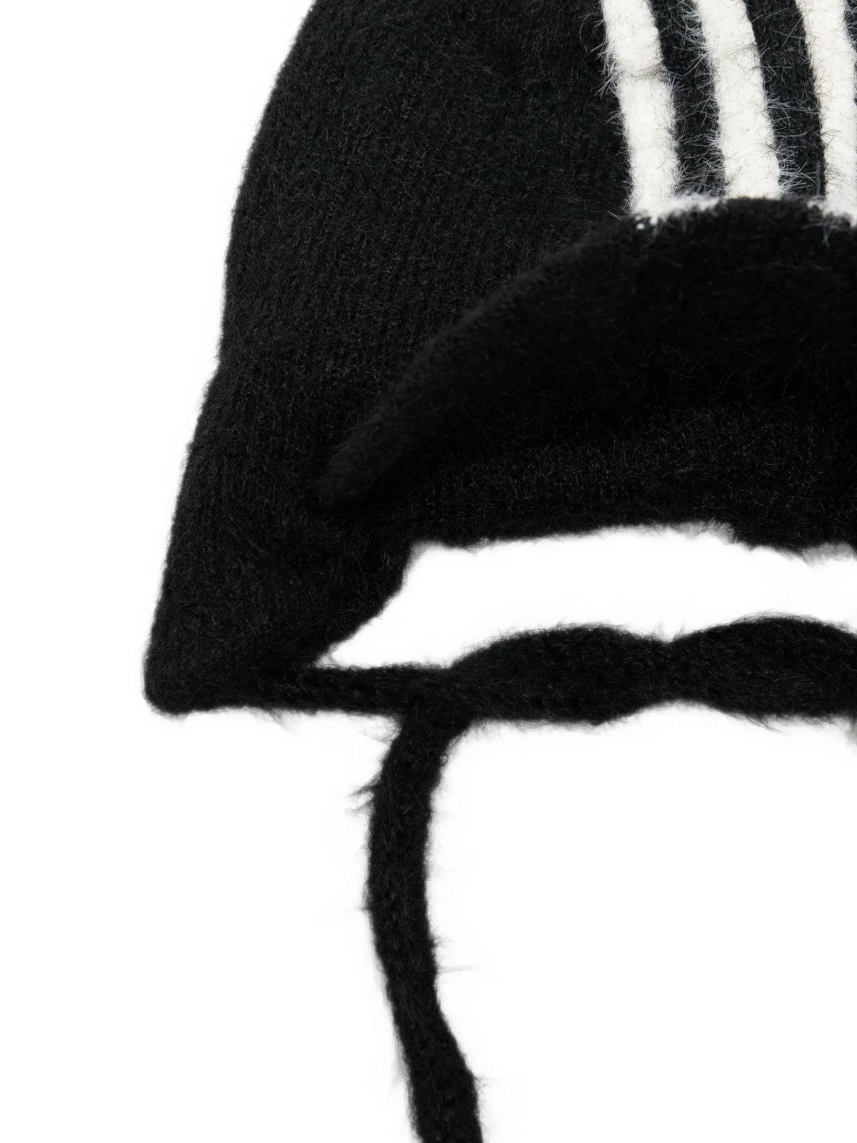 Y-3 x Yohji Yamamoto 3S stripe-detail beanie hat coloris Black - vue 3
