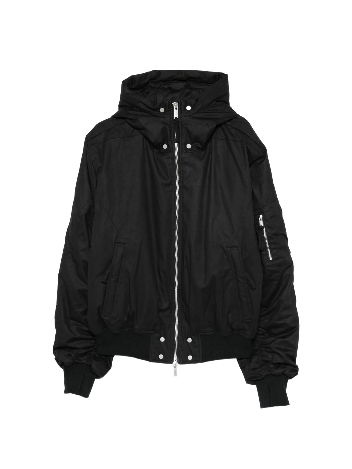 Thom Krom zip-fastening hooded bomber jacket coloris Black