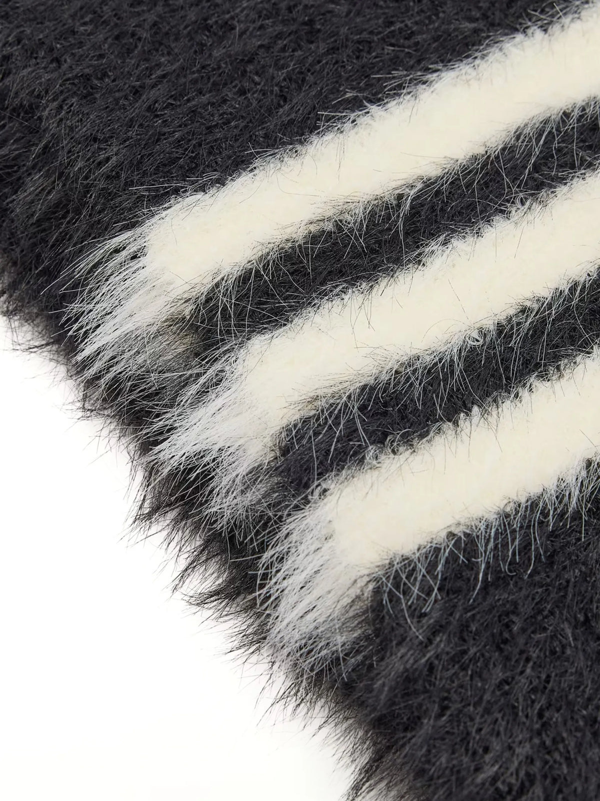Y-3 stripe-detail fringed scarf coloris Black - vue 3