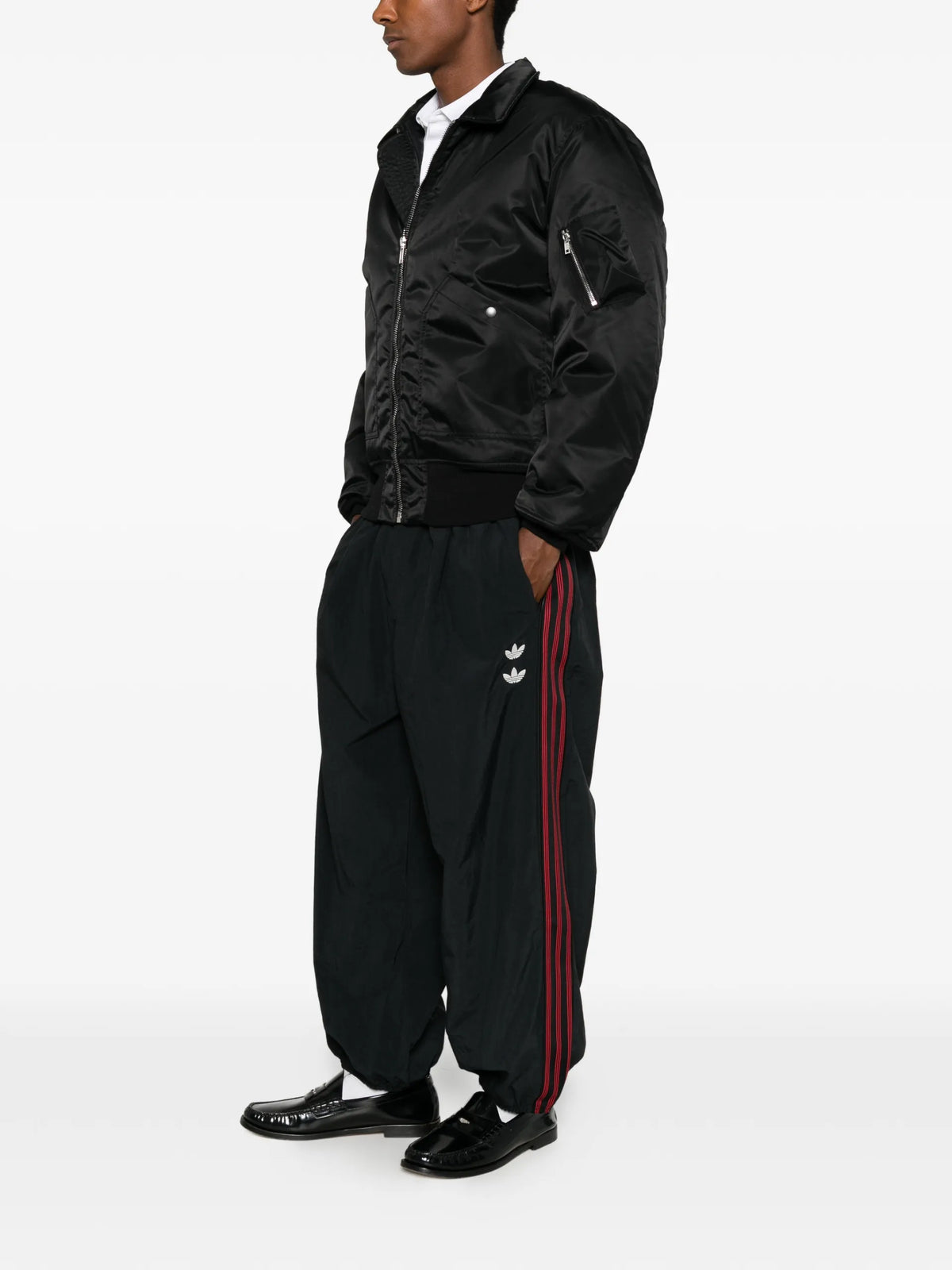 Willy Chavarria logo-embroidered side-stripe track pants coloris Black - vue 2