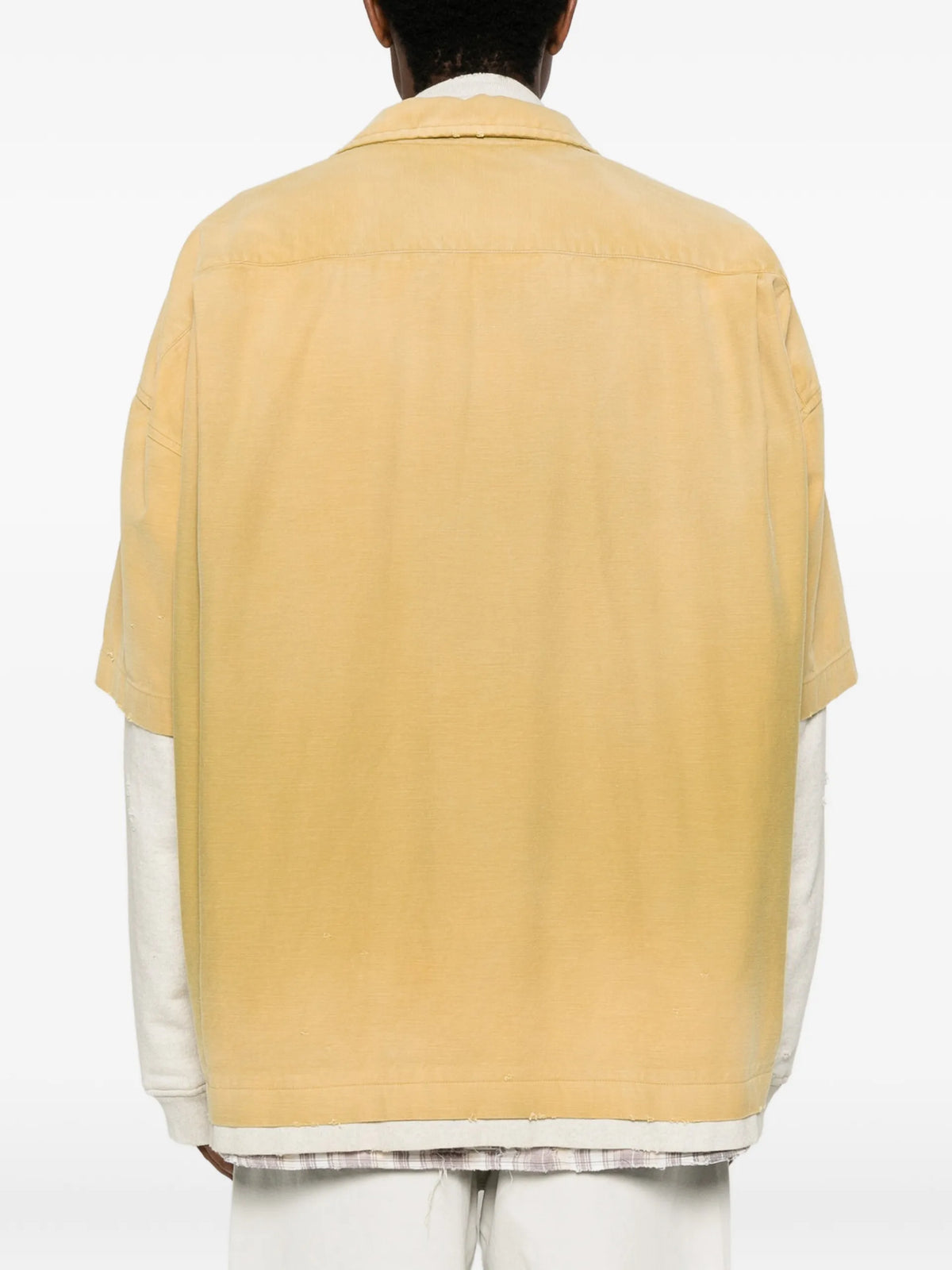 Maison MIHARA YASUHIRO layered-design embroidered jacket coloris Yellow - vue 4