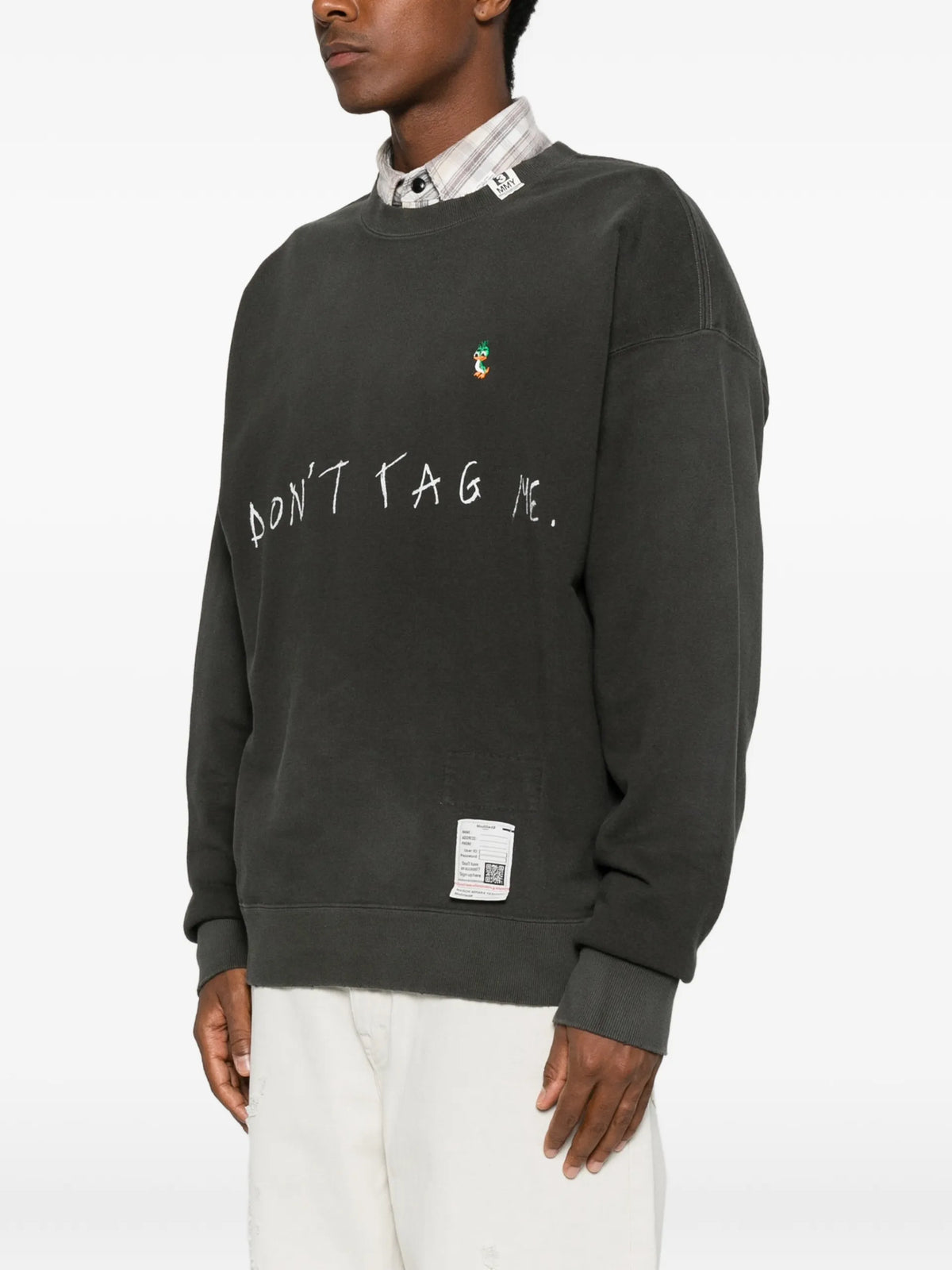Maison MIHARA YASUHIRO logo-print embroidered sweatshirt coloris Black - vue 3