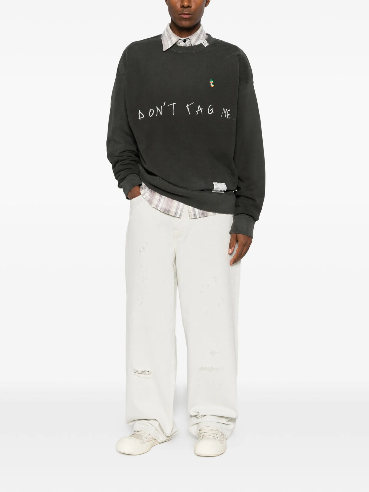 Maison MIHARA YASUHIRO logo-print embroidered sweatshirt coloris Black - vue 2