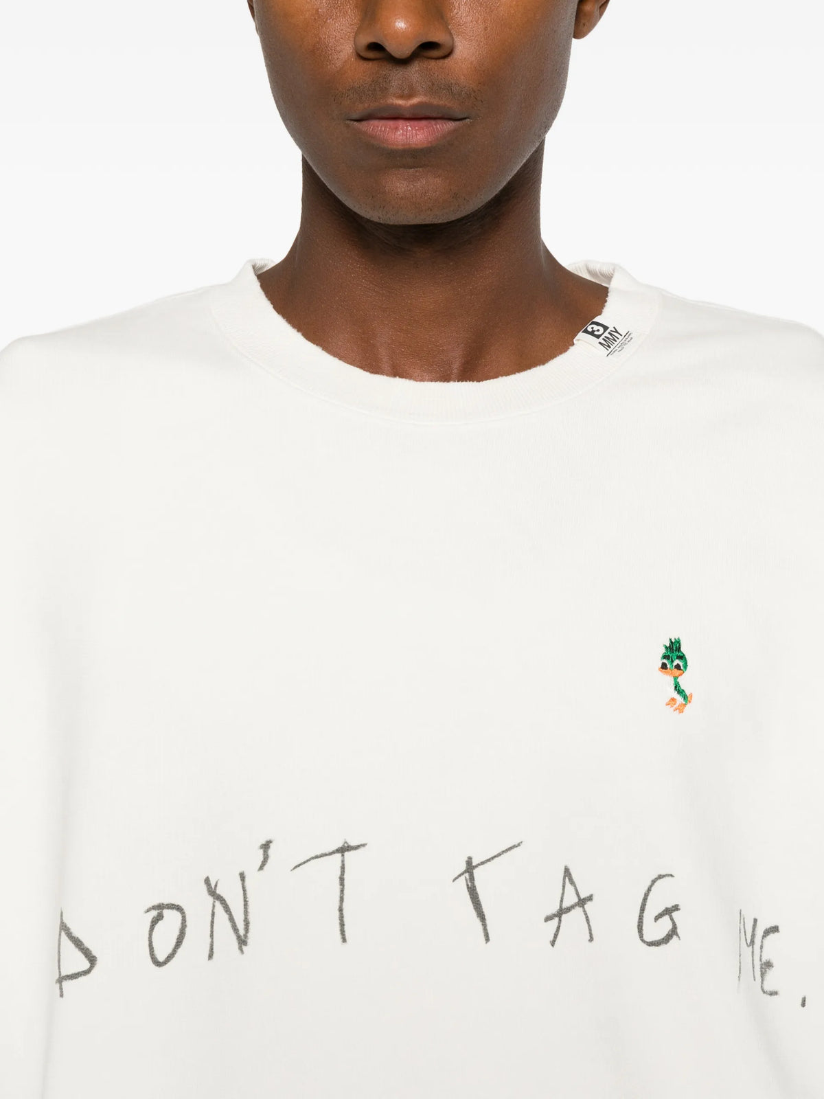 Maison MIHARA YASUHIRO slogan-print cotton sweatshirt coloris White - vue 5