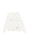 Maison MIHARA YASUHIRO slogan-print cotton sweatshirt coloris White