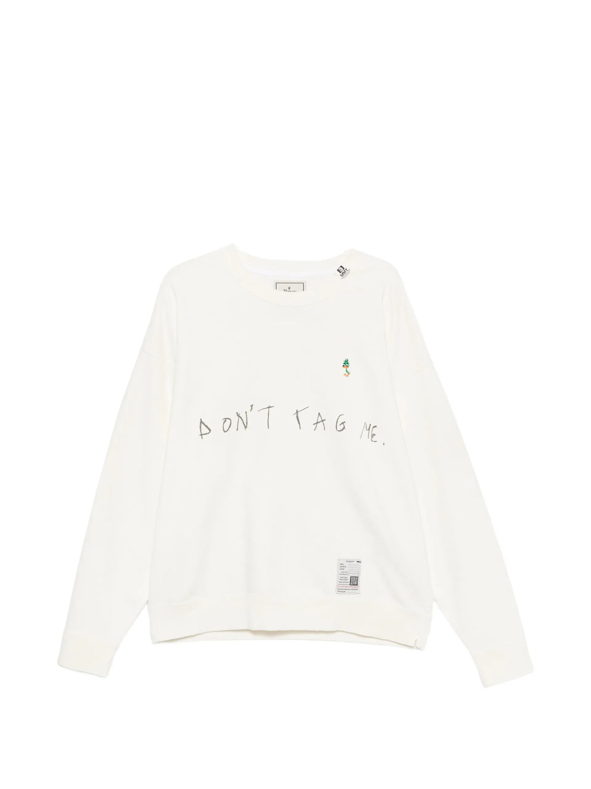 Maison MIHARA YASUHIRO slogan-print cotton sweatshirt coloris White