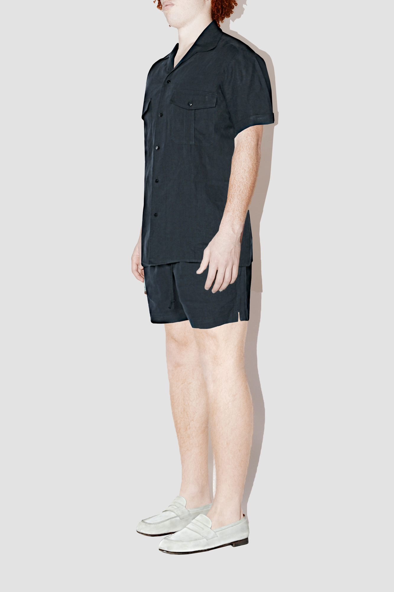 TerraLinen Black Classic Shirt
